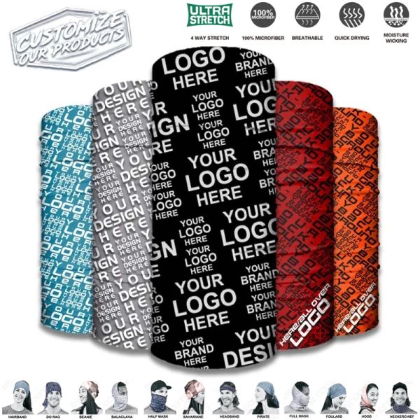 Lenços de lenços personalizados bandana sem costura de ciclismo penteado esporte lenço de cabeça respirável Balaclava Balaclava Tubular Ring Scaftlef Summer