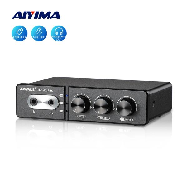 Amplificatore Aiyima Audio Daca2 Pro USB Gaming DAC Cuffia Amplificatore Hub USB Mini Decodificatore per PS5 Desktop Gaming Speaker attivo