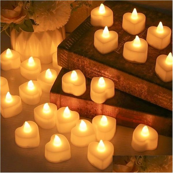 Velas 24pcs sem chama a vela para a festa de Natal em casa decoração de carrinho de batedor eletrônico Tealight 220830 Delive Otasx