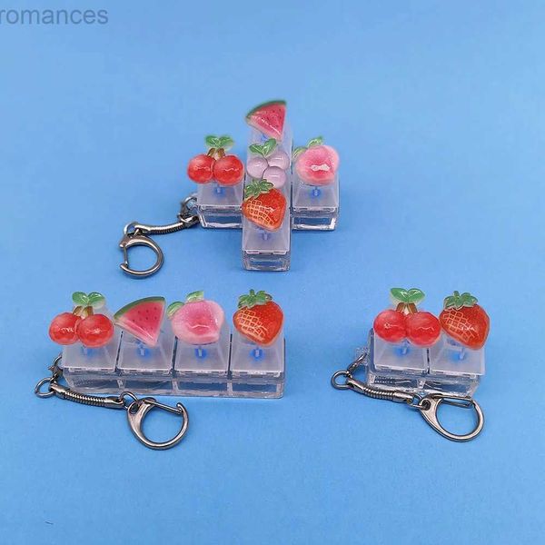 Декомпрессия игрушка KeyCap Клавичный мобильный телефон подвесной телефон Fruit Kawaii Keyring Peaff Conceper Decompression Новинка Pop Fidget Toy Valentine Holiday подарок D240424