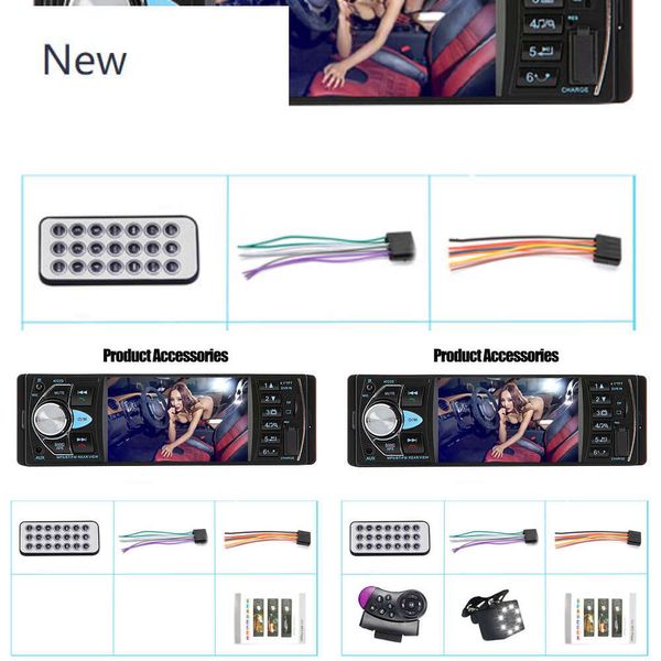 Auto 1din stereo mp5 mp3 bluetooth radio fm usb autoradio 4.1 pollici di supporto posteriore vista mirroink ruota del volante