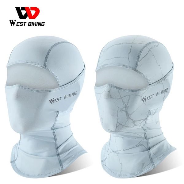 West Biking Summer Cycling Mask Balaclava Mask UPF50 Studio UV Modello di sviluppo Full Face Cap bici MTB CORRENTI SPORTO SPORTO 240416