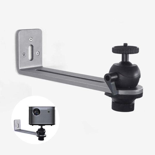 Peças Montagem da parede Projector Stand resistente Suporte de liga de alumínio durável Multiangle Ajuste compatível com a maioria dos projetores