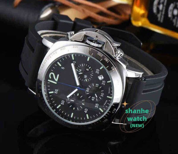 Designer Vários homens mais vendidos Time Time Brand Sports Zone Watches Chronograph Silver Buzel Silicone Strap mens Watch Montre Hommepej7
