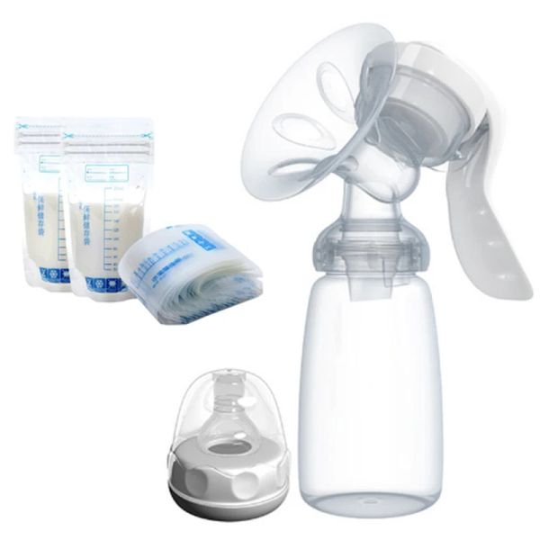 Enhancer -Handtyp -Milchpumpe Babymilchflasche Nippel mit Saugfunktion Baby Produkt Fütterung Buthpumpe Mutter verwenden Milchspeicherbeutel