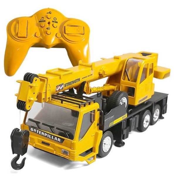 Brinquedos elétricos/RC RC para crianças Transportador de controle de controle remoto Construção de construção Simular Crane Model Trucks CARRO CRIANÇAS Toys 240424