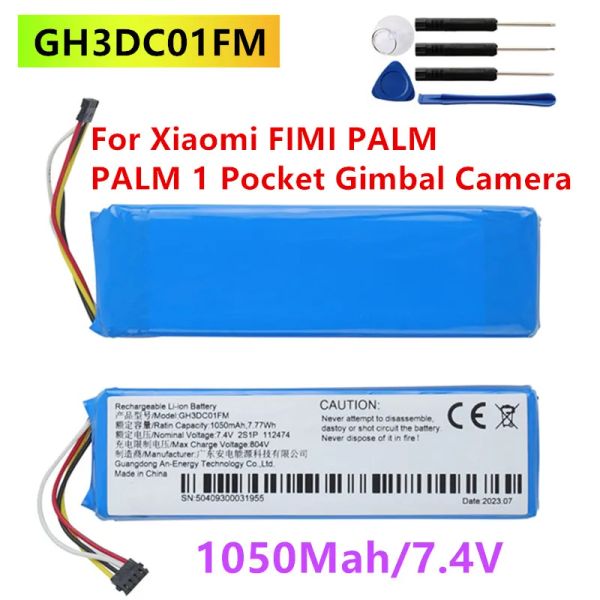 Batterie nuove batteria originale da 7,4 V 1050MAH GH3DC01FM per Xiaomi Fimi Palm, Palm 1 Strumenti a tasca gimbal