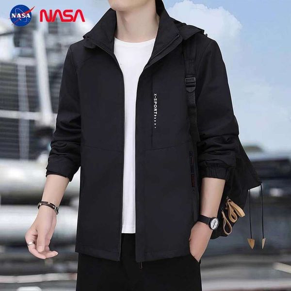 Casaco masculino da NASA 2024 Primavera e outono Nova moda coreana Edição Trendy Casual Jacket Baseball Suit de roupas bonitas jkl