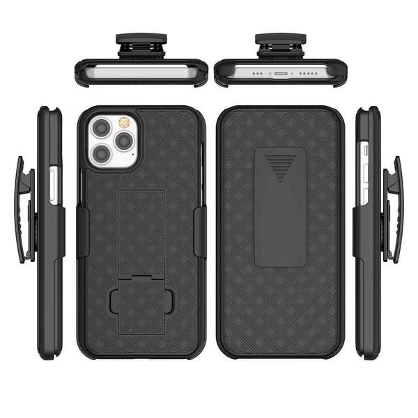 Mobiltelefonhüllen 2In1 Shell Holster Combo Case Kickstand Taillengürtel -Clip -Telefonabdeckung für iPhone 15 14 13 12 Pro Mini 11 Pro Max X XS 7 8 15 plus 240423