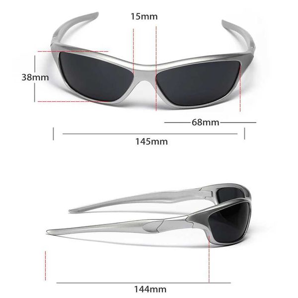 Sonnenbrille Neue Herren und Frauen Sonnenbrille für das Fahren im Freien UV400 INS Fashion Y2K Retro Punk Hippie Futurismus farbige ovale Rahmenbrille J240423