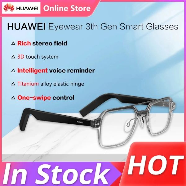 Stands Huawei Eyewear 3th Gen Glasses Smart Calling HD |Design acústico aberto |Conexão inteligente |Duração durável da bateria