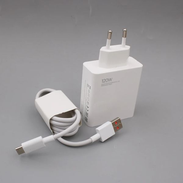 Setzt Supercharger Xiaomi 120W Stromladegerät für Xiaomi Redmi Note 11 Pro Black Shark 4s Pro Fast Ladegerät EU -Plug 120WPD USB C -Adapter