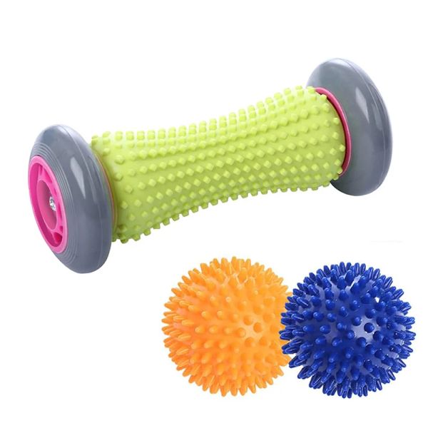 Massagebaste Fußmassage Roller Spiky Ball Fuß Schmerz Relief Massagebaste Linderung Plantarfasziitis Ferse Fußbogen Schmerz entspannen Schulterbein Rücken