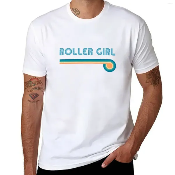 Herren Polos Roller Girl Cool und Groovy Retro 1970er Rollerskates T-Shirt Customs Plus Size Tops Herren T-Shirts