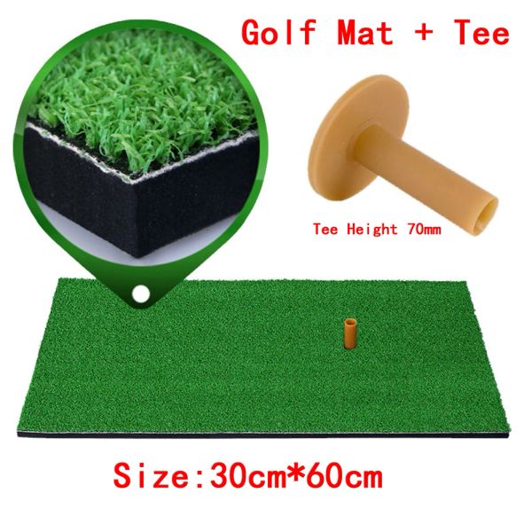 AIDS PGM Golf Mat Golf Golf Aids Backyard Backyard Outdoor Batting Pad Pra Practice Grass Treinamento de Treinamento de Treinamento de Mat Grassroots Com 1 tee