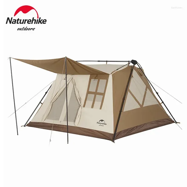 Tendas e abrigos tenda de acampamento de algodão da natureza de 2 pessoas A -Grande área de grande espelho duplo engano dossel Family Travel Sun Fishing