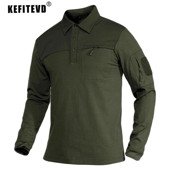 Accessoires Kefitevd Herren Langarm Taktische Arbeitshemd Safari T -Shirt Tops Pullover Fischerei Hunting Wanderluft Weiches T -Shirt Shirt