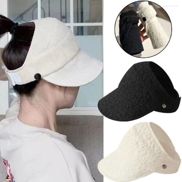 Geniş Memlu Şapkalar Kabarcık Güneş Şapkası Moda Ayarlanabilir Balıkçı Kapak Plaj Kapakları Boş Üst Visörler