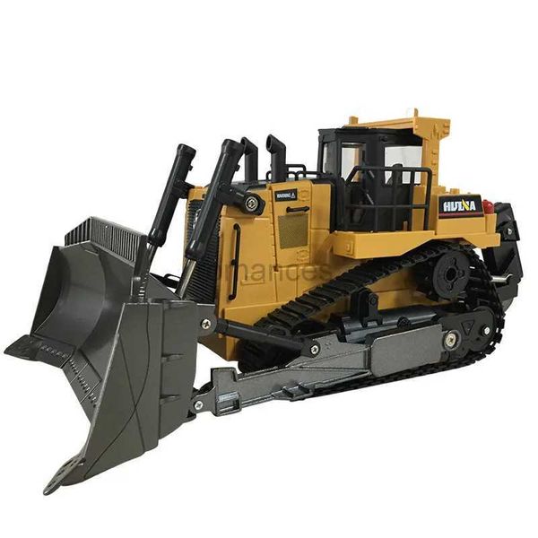 Elektro/RC -Auto Neues Produkt Huina 569 Simulation verfolgt Bulldozer 1 16 Fernbedienungstechnik -Fahrzeugmodell RC Forklift Toy Boy Geschenk 240424