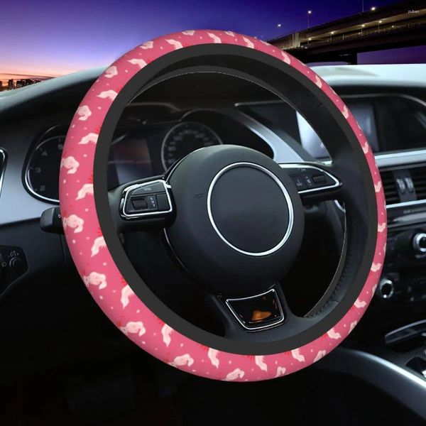 Coperchio del volante di sterzo da 38 cm Coperchio auto kawaii axolotl universale salamandra del pesce decorazione auto accessori Elastische