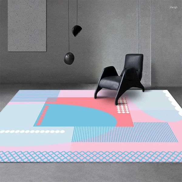 Teppiche Memphis Ins Stil unregelmäßiger Patchwork gedruckter Teppich Haus Flanell Luxus Wohnzimmer Couchtisch Boden Matte Schlafzimmer Tür Tür