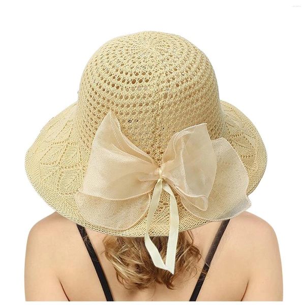 Cappelli larghi cappelli da design per le donne per le donne abiti estivi cappello fiore fiore doccia da sposa da sole spiaggia floppy