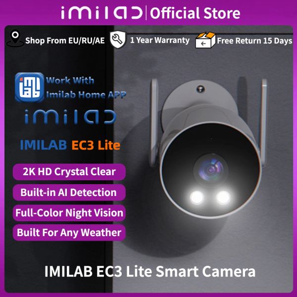 Контроль Imilab EC3 Lite Outdoor Camera Camera Video Surveillance 2K Wi -Fi IP Home CCTV Smart Siren Detection Detection Night Vision Веб -камера