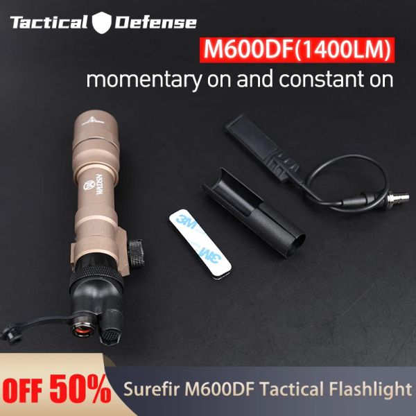 Luci torce tattica M600df M600 Scout Light con interruttore a doppia funzione 1400lumi Light Scout Light Fit 20mm Caratta potente Huntin