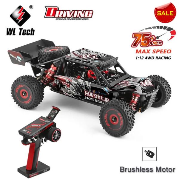 AUTO WLTOYS 124016 V8 V2 1:12 4WD RC Racing Car BrushSpeed Motor Offroad Offroad One Hand Remote Control Drift Drift Kids Toys