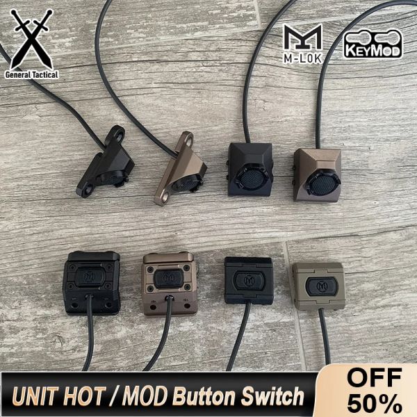 Accessori TATTICA UNITÀ AIRSOFT UNITÀ CHOT / MOD Interruttore di pressione remoto Fit 20mm Rail Mlok KeyMode per SF M300 M600 PEQ15 DBAL 2,5 mm laser