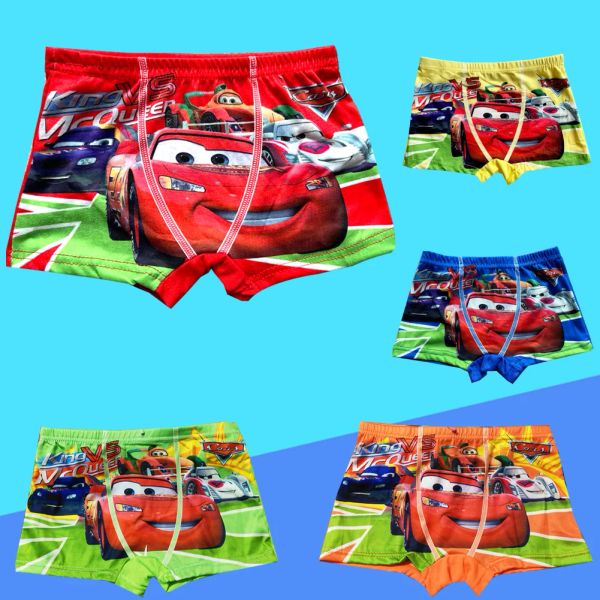 Roupa íntima 1pcs Four Seasons Novo Boxers de roupas íntimas infantis desenhos animados de carro McQueen Boys Underwear Boxers