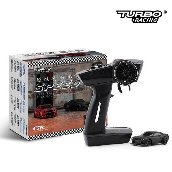 Racing elétrico/RC Turbo Racing C75 1 76 Drift RC Car Kit Remote Control Remote Toys para crianças e adultos brinquedos em estoque 240424