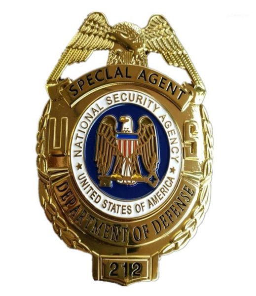 Badge de metal dos Estados Unidos Agente Especial Detective Coat Lapeel Broche Pin Insignia Officer Emblem Cosplay Collection Film Show19926757