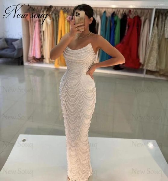 Vestidos de festa Pearls Fulls Haute Coutures Cocktail Mermaid Trogagem