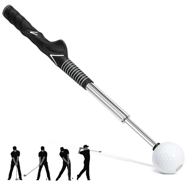 AIDS Golf Swing Stick Stick Telescopic Golf Swing Trainer AIDS Postura Postura Pratica Golf Esercizio Golf Mettono Stick