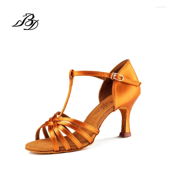 Tanzschuhe Hochwertige Frauen weicher Boden Bd 217 Ballsaal Professionelle Sportfrau Bddance Satin Latin Wear-Resistant Sohle