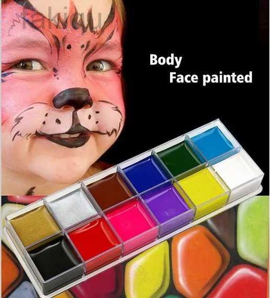 Körperfarbe Großhandel Körpergesichtsfarbe Clown Halloween Make -up Malerei für Kinder Erwachsene Festival Party Cosplay Gesichtsfarbe Make -up Pigment D240424