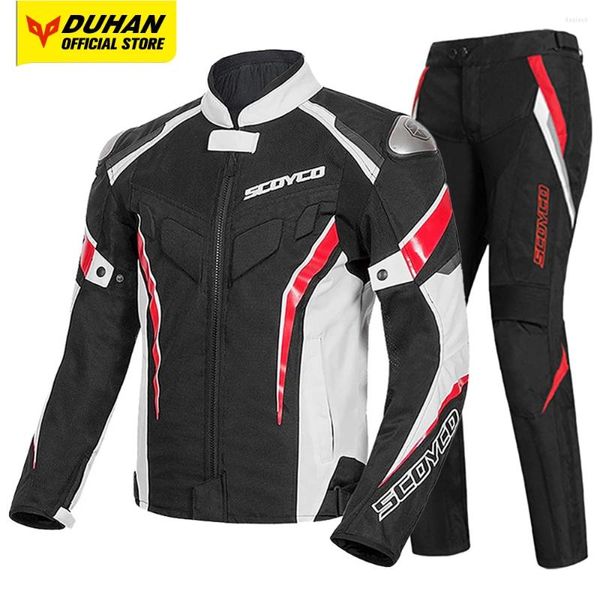 MOTORCYCY APARELHO Scoyco Jacket Man Man andando Motorbike Roupas de ciclismo de motocross reflexivo Chaqueta Suit de proteção de proteção