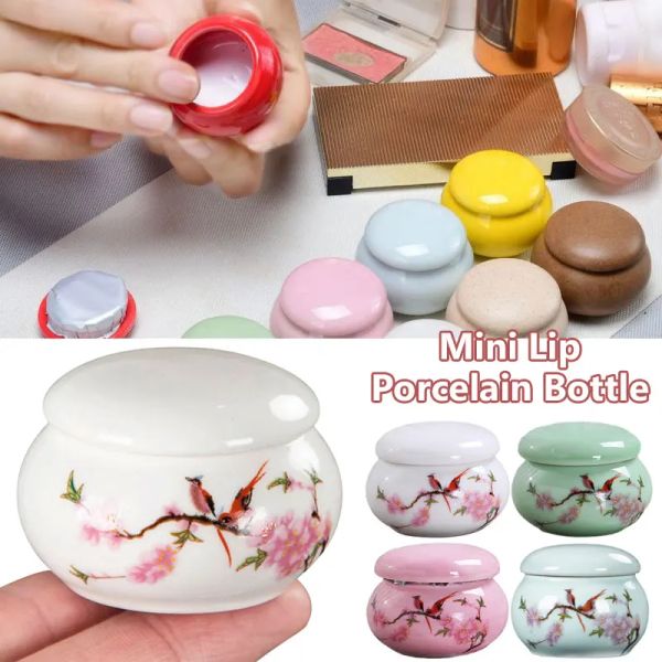 Barattoli da 4 pezzi Ceramics Coppa per unghie con coperchio Acrilico in polvere liquido Nail art piccolo barattolo mini barattolo cosmetico contenitore in porcellana