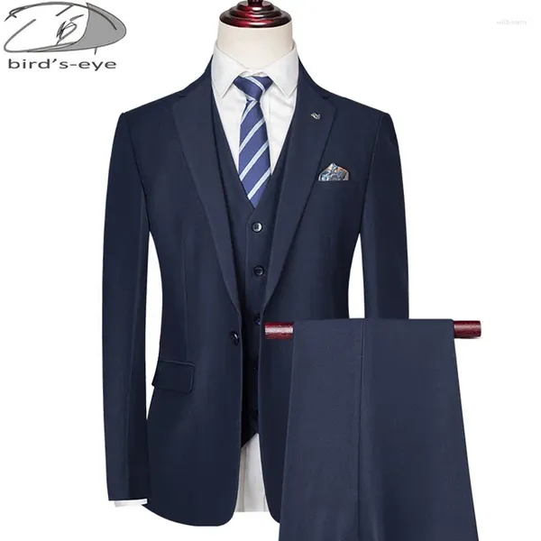 Ternos masculinos Business homens formais de botão sólido Blazer Pants Casamento Tuxedo Masculino 3/2 Peça Conjunto de casamento Terno Terno de casamento Slim Fit 2024