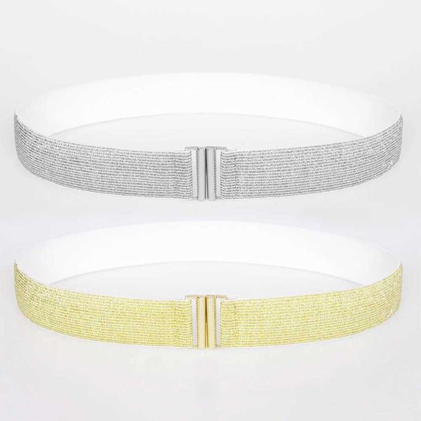 Celte di Sishion Fashion Plus size S-XXL Donne cinture cinture TCS439 Elastico sottile cinghia gotico in argento dorato cintura 240423
