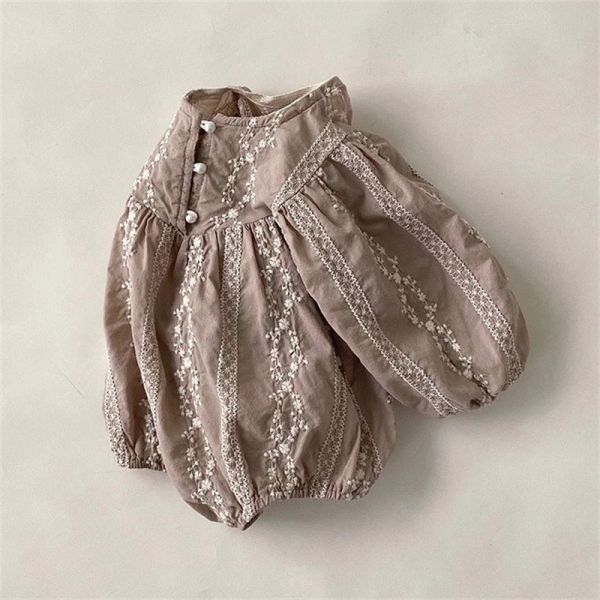 vestiti neonati neonati abiti casual autunno nuovo body a maniche lunghe per bambini in cotone