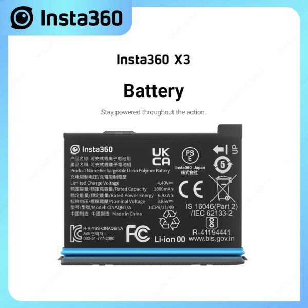 Kameras Insta360 X3 Akku 1800mAh Kapazität Kompatibilität Insta360 x3 Originalzubehör