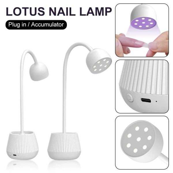 Kitler Yeni lotus tırnak lambası tırnak kurutma lambası çivi için hızlı kurutma LED lamba LED UV lamba çivi 24W UV Işık Çiviler Manikür Ekipmanları