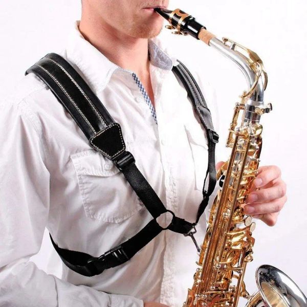 Sassofono miwayer cnocchia di saxofono cinghia di sax spalla imbottitura del collo imbottito regolabile per baritono alto tenore soprano baritono sax