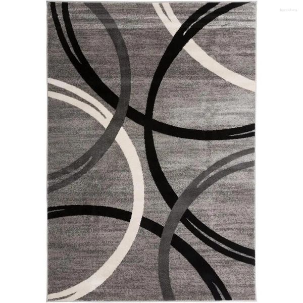 Tappeti moderni cerchi ondulati area di design tappeto 5'3 
