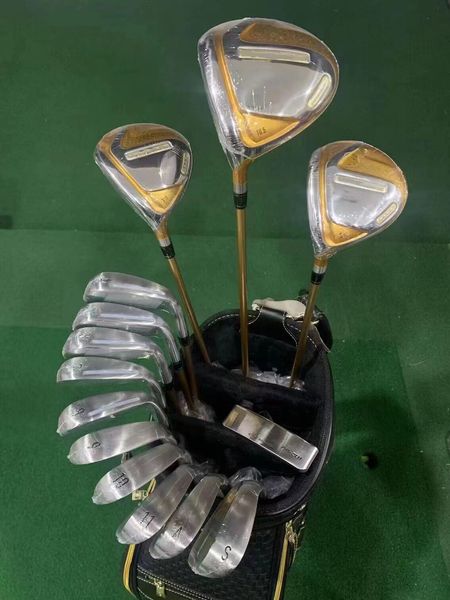 Erkek Golf Kulüpleri Tam Set S-07 Sol El 4 Yıldız Golf Seti Sürücü Ormanlık Demir Putter R/SR/S Grafit Mil ile Esnek