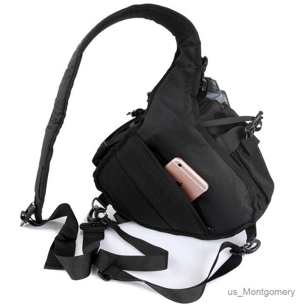 Accessori per sacchetti per fotocamera BASSE CAMERA Backpack Professional Spalla Custodia per Canon Nikon Panasonic Lens Tripode Crove di viaggio all'aperto