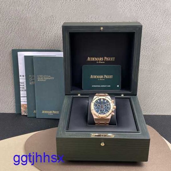 AP clássico de pulso Relógio Royal Oak Series 26240or Blue disco 18k Rose Gold Watch Máquina automática 41mm 41mm