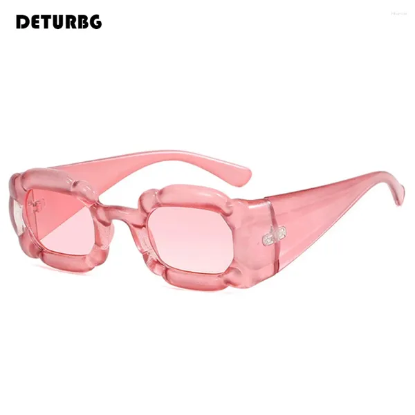 Óculos de sol Kawayi Petal Shaped for Women Festival Party Candy Color Punk Pink Sun Glasses UV400 Proteção Y2K Shades SG204